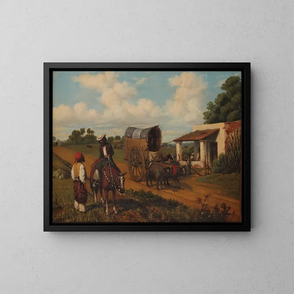 A break at the pulperia - Prilidiano Pueyrredón — framed artwork on a wall