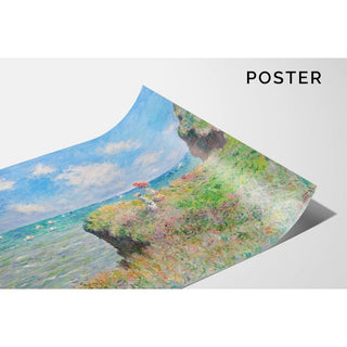 Promenade sur la falaise, Pourville de Claude Monet | Reproduction Tableau Décoration murale affiche copie