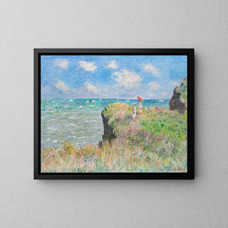 Wandeling op de klif, Pourville van Claude Monet