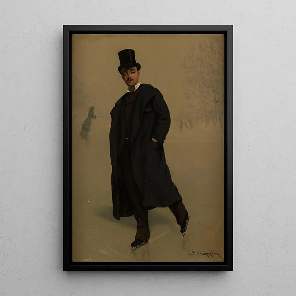 Patineur au bois de Boulogne - Prosper-Joseph Florence — ingelijst kunstwerk aan de muur