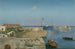 L'entrée van de haven van Willemstad met het Overheidsgebouw - Prosper Crébassol — weergave van het kunstwerk
