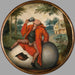Vlaamse spreuk onbekend - Pieter Brueghel de Jonge — gepresenteerd in een interieur