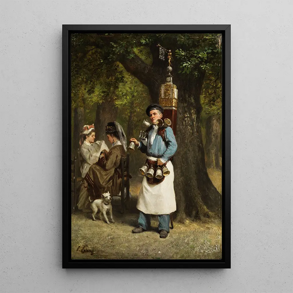 De drankverkoper - Prudent-Louis Leray — ingelijst kunstwerk aan de muur