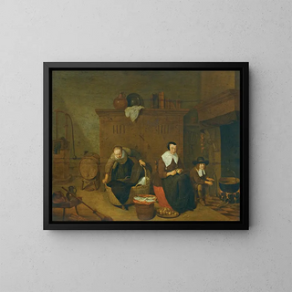 Quirijn Van Brekelenkam - An Interior With a Woman Peeling Turnips.webp
