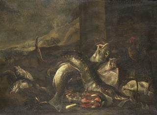 R van Burgh - Still Life with Fish.webp