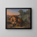 Tijgers in gevecht - Raden Saleh — ingelijst kunstwerk aan de muur