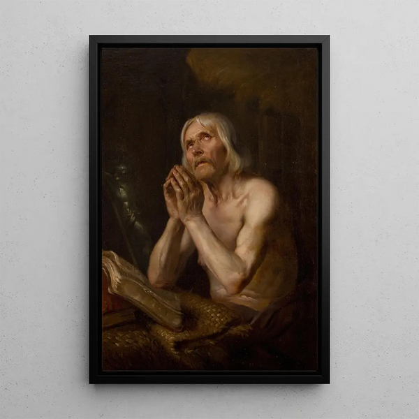 Saint Andrew Painting - Rafał Hadziewicz — framed artwork on a wall