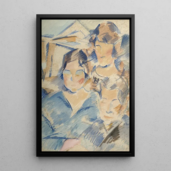 Carmen Pilar et la mère - Rafael Barradas — framed artwork on a wall