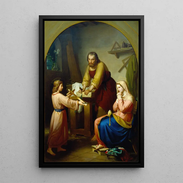 La Sainte Famille - Rafael Flores — ingelijst kunstwerk aan de muur