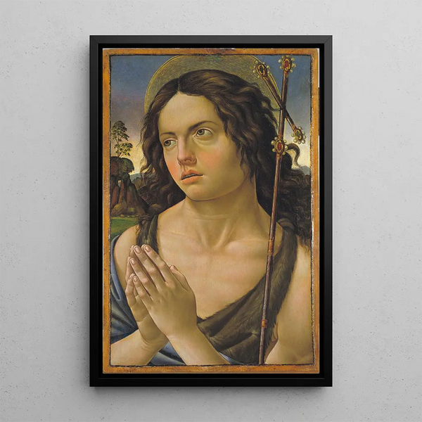 Sint Jan de Doper - Raffaellino del Garbo — ingelijst kunstwerk aan de muur