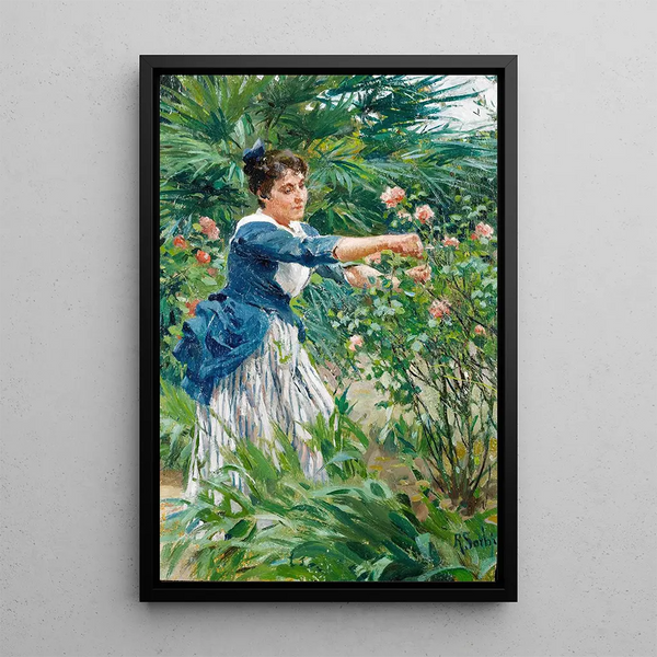 La taille des roses - Raffaello Sorbi — ingelijst kunstwerk aan de muur