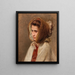 portret van een dame met een hoed zijaanzicht - Raimund Ritter von Wichera — ingelijst kunstwerk aan de muur