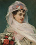 Aline Masson met mousseline hoed - Raimundo de Madrazo y Garreta — weergave van het kunstwerk