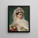 Aline Masson met mousseline hoed - Raimundo de Madrazo y Garreta — ingelijst kunstwerk aan de muur
