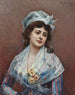 Contemplatie - Raimundo de Madrazo y Garreta — weergave van het kunstwerk