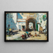 Straatscène - Raimundo de Madrazo y Garreta — ingelijst kunstwerk aan de muur