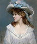 Vrouw in wit - Raimundo de Madrazo y Garreta — weergave van het kunstwerk