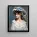 Vrouw in wit - Raimundo de Madrazo y Garreta — ingelijst kunstwerk aan de muur