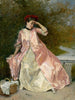 Vrouw met een picknickmand - Raimundo de Madrazo y Garreta — weergave van het kunstwerk