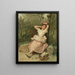 Jong meisje zittend aan de voet van een boom - Raimundo de Madrazo y Garreta — ingelijst kunstwerk aan de muur