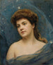 Jonge vrouw omringd door sterren - Raimundo de Madrazo y Garreta — weergave van het kunstwerk