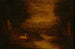 van het grote schilderij "Hors des ombres grandissantes" door Ralph Albert Blakelock — weergave van het kunstwerk