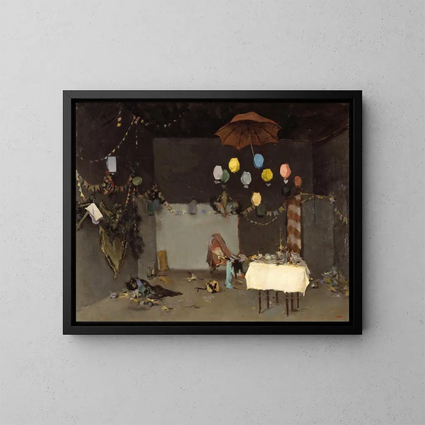 Interior studio painting - Ramon Casas — framed artwork on a wall