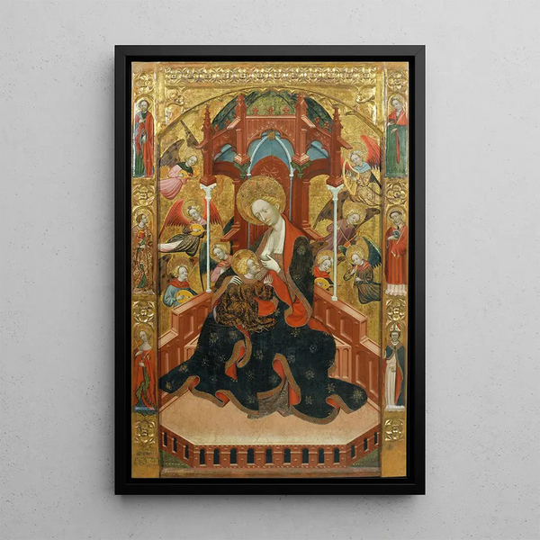 Maagd die het Kind voedt - Ramon de Mur — ingelijst kunstwerk aan de muur