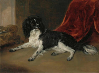 Ramsay Richard Reinagle - A King Charles Spaniel By A Fireplace.webp