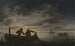Scene aan de rivier met visser - Raphael Govertsz Camphuysen — weergave van het kunstwerk