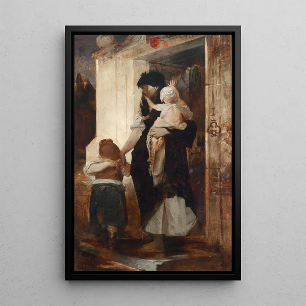 Requiescat - Raphael von Ambros — framed artwork on a wall