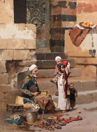 Raphael von Ambros - The old shoe maker Cairo.webp