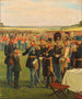 Het kleine hoornblazer schilderij kreeg een klap op de rug van Frederik VII - Rasmus Christiansen — weergave van het kunstwerk