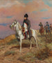 Napoleon te paard schilderij - Raymond Desvarreux — weergave van het kunstwerk
