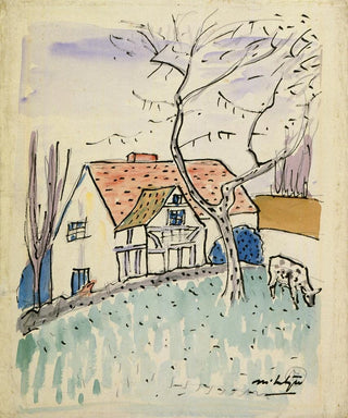 Raymond McIntyre - Cottage and calf.webp