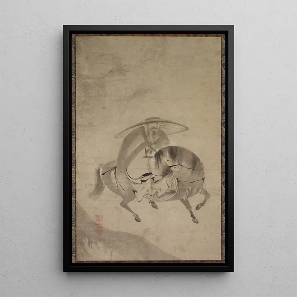 Su Dongpo à dos d'âne - Reietsu — ingelijst kunstwerk aan de muur