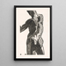 Anatomical study of the muscles of the back and buttocks of a man - Reijer Stolk — framed artwork on a wall
