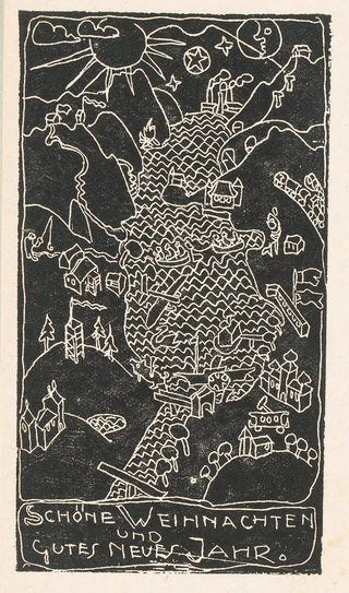 Reijer Stolk - Kerstkaart met heuvellandschap en meer.webp