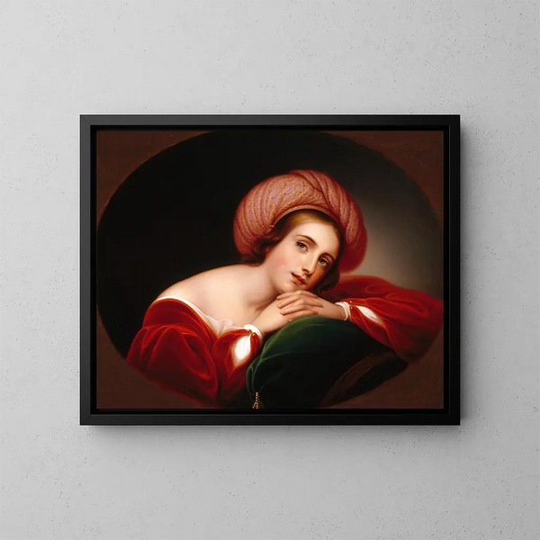 Portrait painting - Rembrandt Peale — framed artwork on a wall
