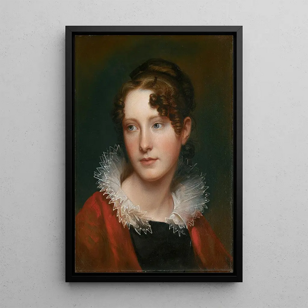 Portrait of Rosalba Peale - Rembrandt Peale — framed artwork on a wall