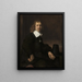 van een jonge man zittend aan een tafel, mogelijk Govaert Flinck - Rembrandt van Rijn — ingelijst kunstwerk aan de muur