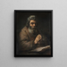 Een oude man in gebed - Rembrandt van Rijn — ingelijst kunstwerk aan de muur