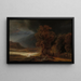Landschap met de gelijkenis van de barmhartige - Rembrandt van Rijn — ingelijst kunstwerk aan de muur