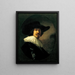 Portret van een man met een brede hoed - Rembrandt van Rijn — ingelijst kunstwerk aan de muur