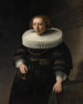 Portret van een vrouw - Rembrandt van Rijn — weergave van het kunstwerk