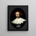 Portret van een jonge vrouw - Rembrandt van Rijn — ingelijst kunstwerk aan de muur