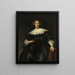 Portret van een jonge vrouw met waaier - Rembrandt van Rijn — ingelijst kunstwerk aan de muur