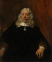 Portret van een man met wit haar - Rembrandt van Rijn — weergave van het kunstwerk