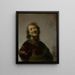 Rembrandt lachend - Rembrandt van Rijn — ingelijst kunstwerk aan de muur