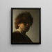 Zelfportret Rembrandt van Rijn - Rembrandt van Rijn — ingelijst kunstwerk aan de muur
